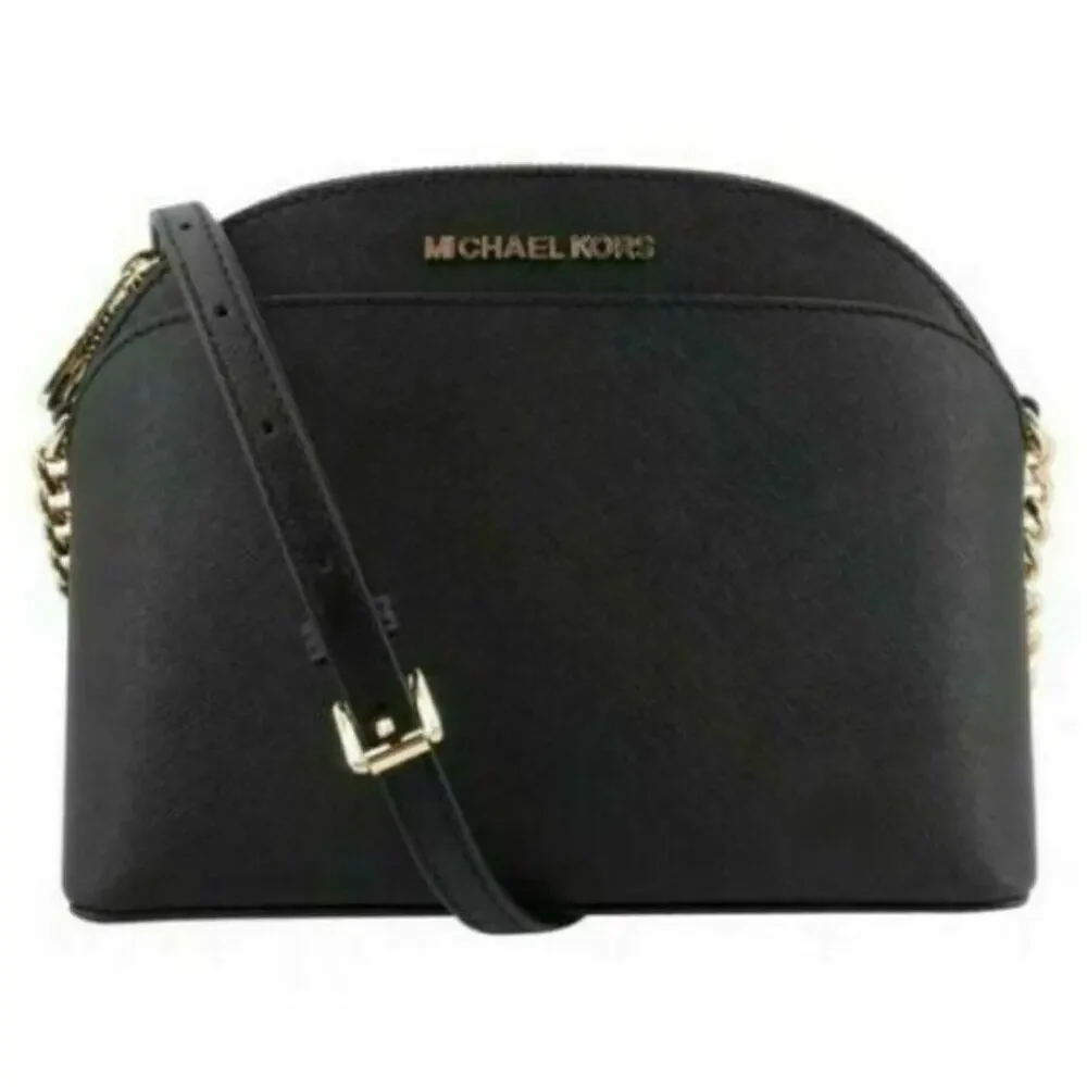 Michael Kors Black Leather Crossbody Handbag